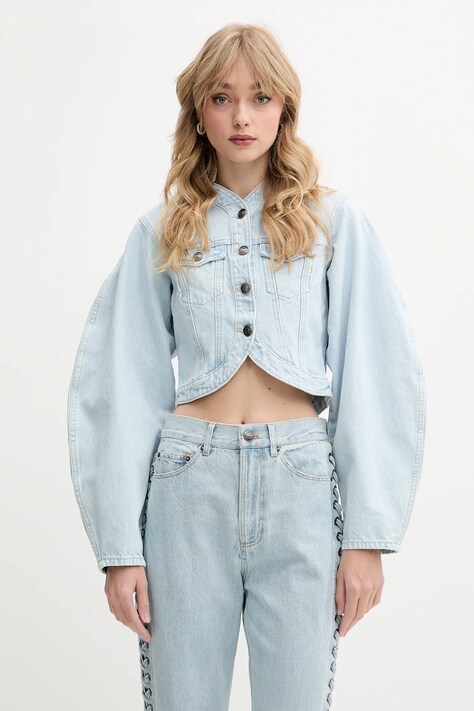 Rotate geacă din denim de tranzitie, 1138261468