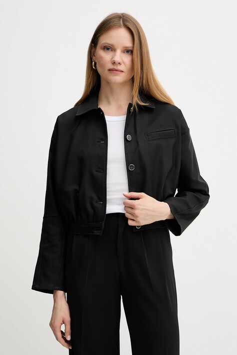 Guess geacă RIAN culoarea negru, de tranzitie, oversize, W5GL27 WH872