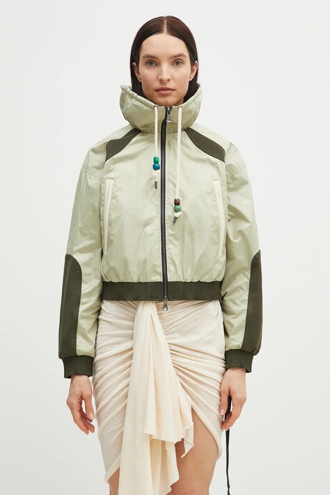 Andersson Bell geacă Sadie Color Block Bomber culoarea verde, de tranziție, oversize, awa686w