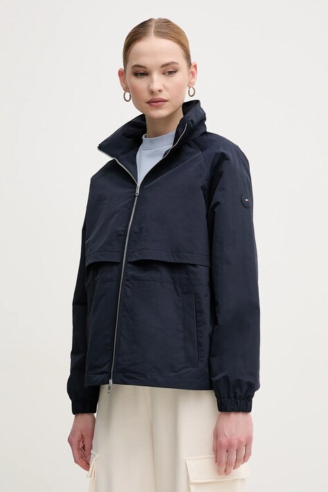 Tommy Hilfiger geacă culoarea bleumarin, de tranziție, WW0WW45930