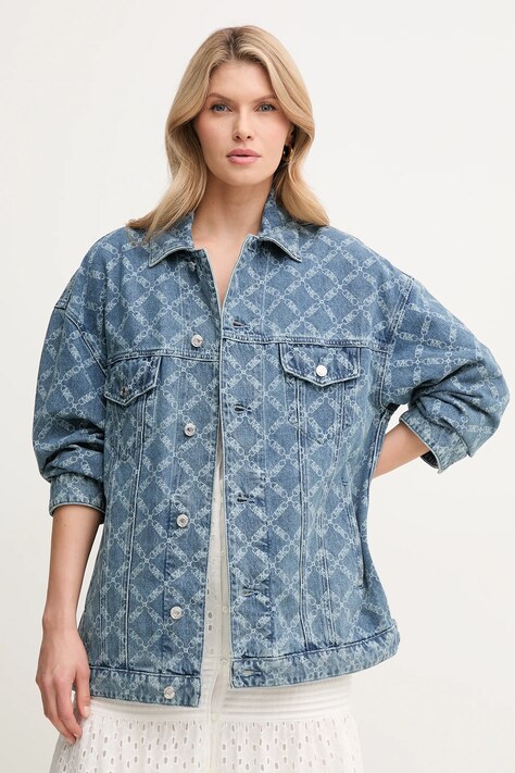 MICHAEL Michael Kors geacă din denim femei, de tranzitie, oversize, MS51020H2P