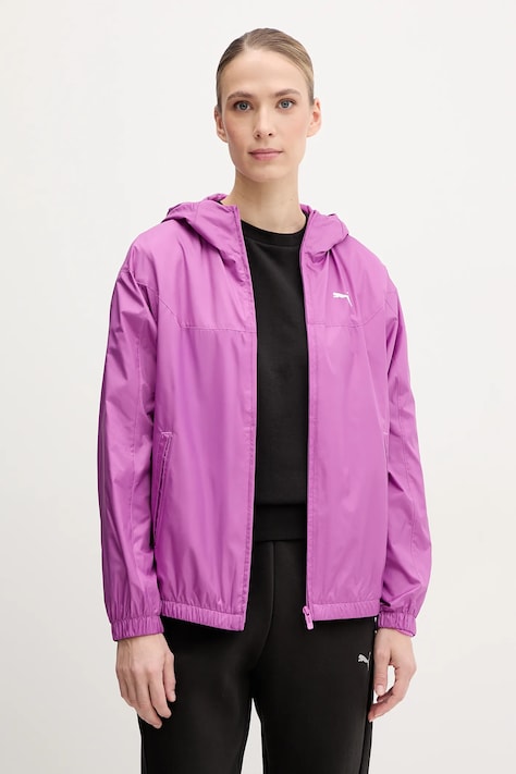 Puma windbreaker culoarea violet, de tranzitie, 685134