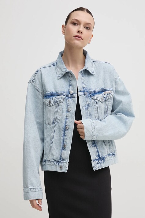 Calvin Klein Jeans geaca jeans femei, de tranzitie, J20J225186