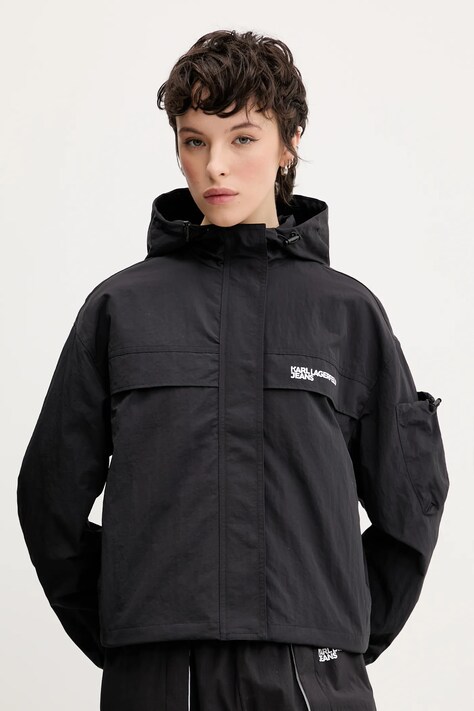 Karl Lagerfeld Jeans geacă culoarea negru, de tranzitie, A2W15019