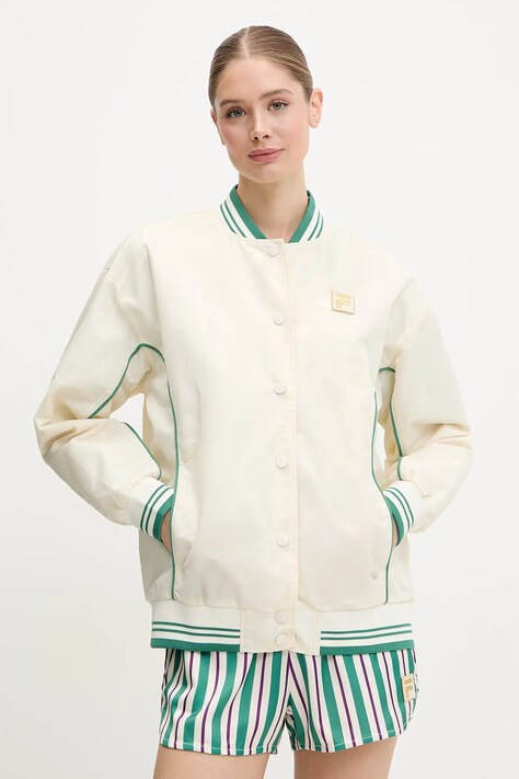 Fila geacă bomber Leme culoarea bej, de tranzitie, oversize, FAW0999