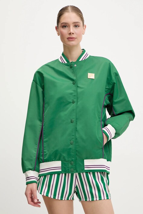 Fila geacă bomber Leme culoarea verde, de tranzitie, oversize, FAW0999