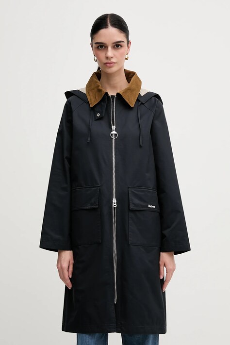 Barbour geacă Jema culoarea bleumarin, de tranzitie, oversize, LSP0216NY91
