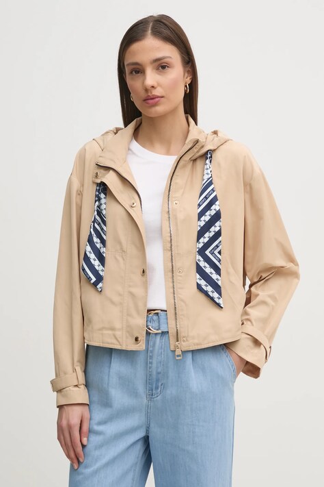 Куртка Gaudi цвет бежевый переходная oversize 511BD35009