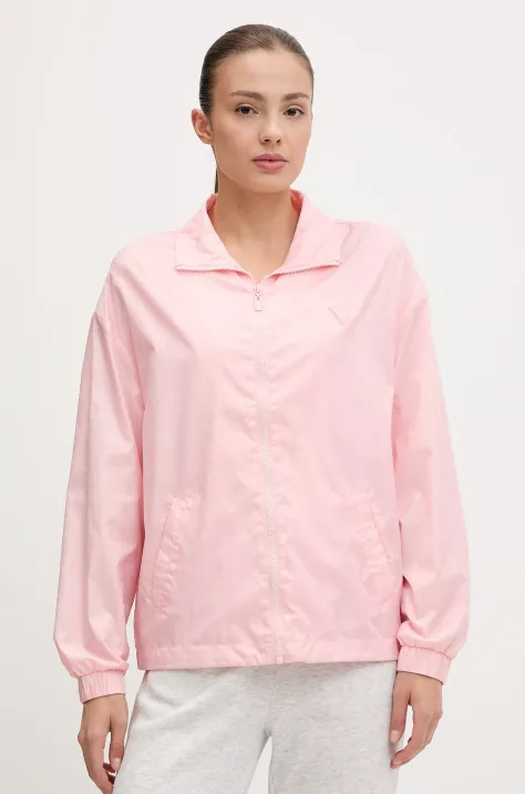 Guess kurtka kolor różowy przejściowa oversize V5GL01 WH482