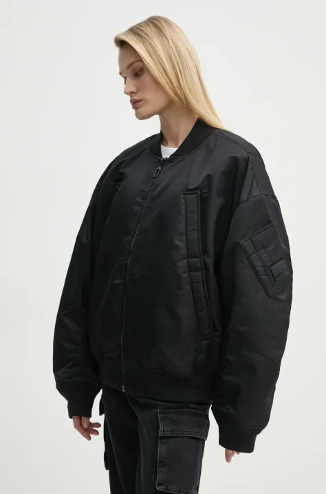 Bomber jakna G-Star Raw črna barva, D25989-C143