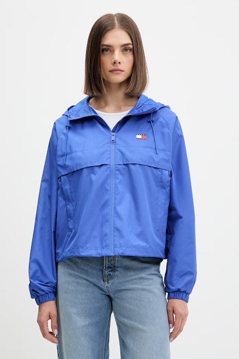 Tommy Jeans prijelazna jakna za žene ljubičasta DW0DW20672