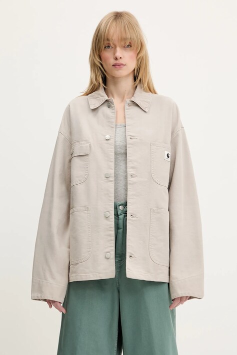 Carhartt WIP kurtka bawełniana OG Michigan Coat kolor beżowy przejściowa I034843
