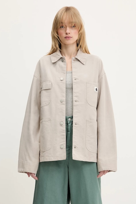 Carhartt WIP cotton jacket OG Michigan Coat beige color I034843