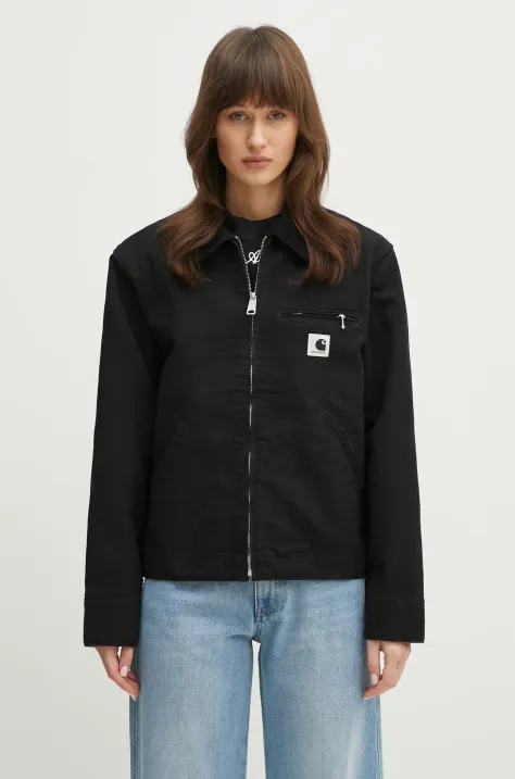 Carhartt WIP cotton jacket OG Detroit Jacket black color I034844