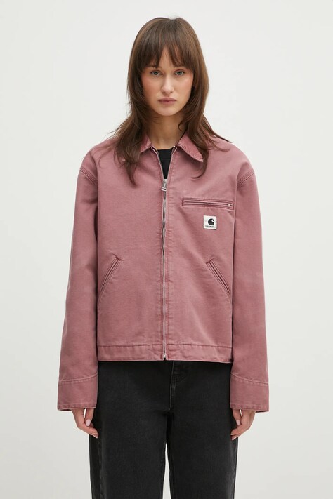 Traper jakna Carhartt WIP OG Detroit Jacket boja: ružičasta, za prijelazno razdoblje, oversize, I034879