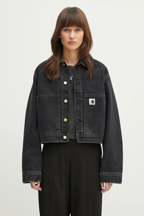 Traper jakna Carhartt WIP Arca Jacket boja: crna, za prijelazno razdoblje, oversize, I034874