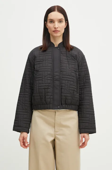 Bunda Kenzo čierna farba, prechodná, oversize, FF52BL1859NM.99