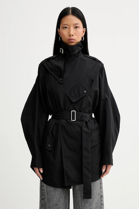 Παλτό Kenzo χρώμα: μαύρο, FF52MA2269OK.99
