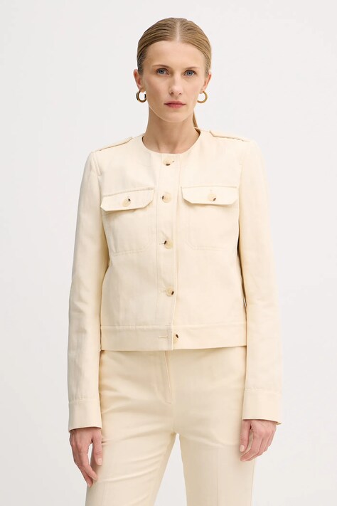 Куртка с примесью льна Kenzo цвет бежевый переходная FF52VE2579GA.04