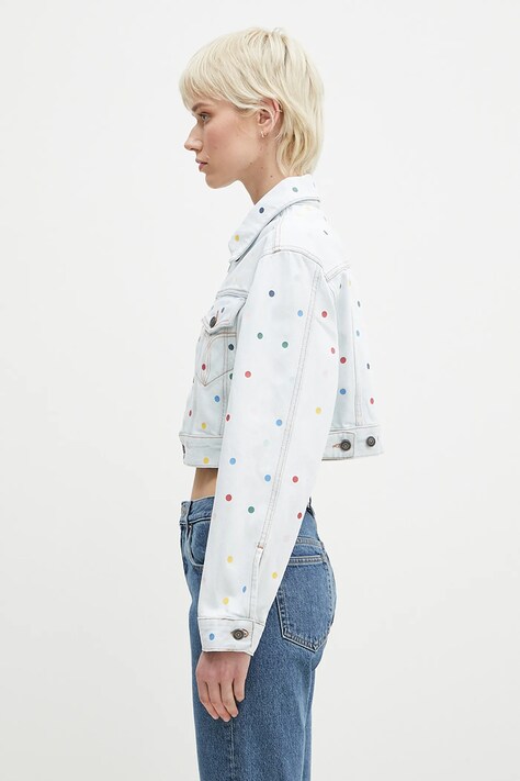 Бавовняна джинсова куртка Fiorucci Confetti Dot Cropped Denim — фото 2