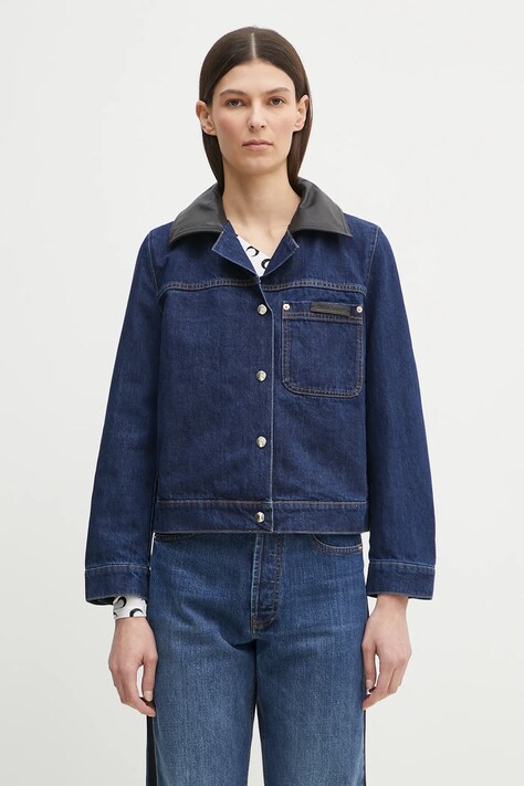 Wales Bonner kurtka Sea Denim kolor granatowy przejściowa WS25DE14.DE01.599