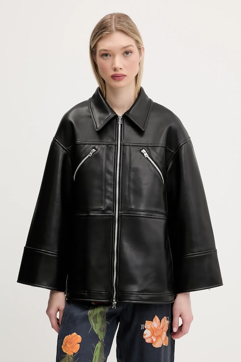 Bimba Y Lola geacă culoarea negru, de tranzitie, oversize, 251BR0461.10000