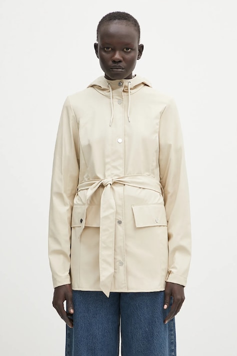 Μπουφάν Rains Curve Jacket W3 χρώμα: μπεζ, 12100.26