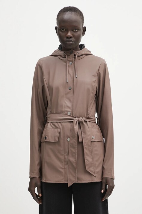 Куртка Rains Curve Jacket W3 цвет коричневый переходная 12100.110