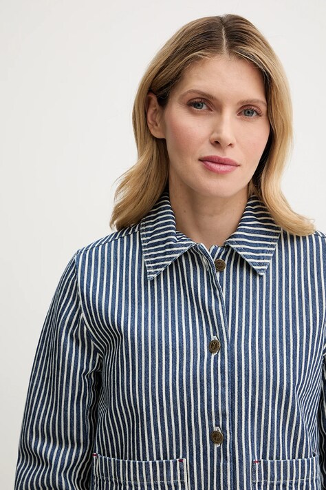 Джинсова куртка A.P.C. Veste Frida — SS25-KUD0ZP, блакитний — фото 4