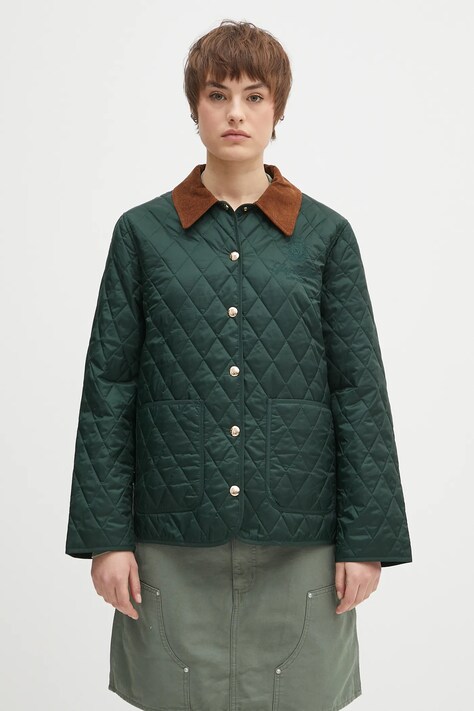 Sporty & Rich geacă Vendome Nylon Quilted culoarea verde, de tranzitie, JA019606205GR10