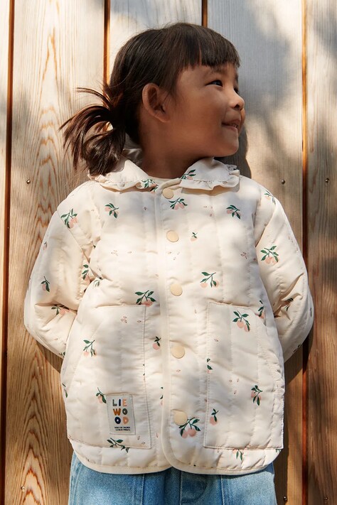 Детско яке Liewood Bea Jacket With Frill в бежово LW19893