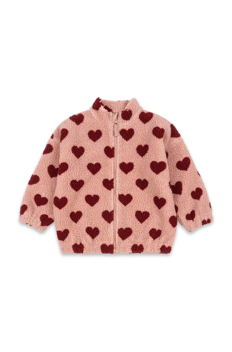 Konges Sløjd geacă bomber pentru copii JODY TEDDY JACKET GRS culoarea roz, KS102308