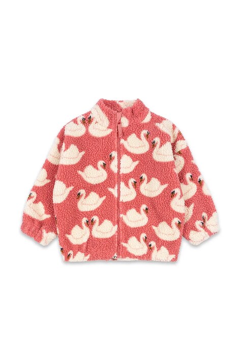 Konges Sløjd geacă bomber pentru copii JODY TEDDY JACKET GRS culoarea roz, KS102308