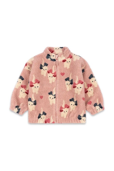 Konges Sløjd geacă bomber pentru copii JODY TEDDY JACKET GRS culoarea roz, KS102308