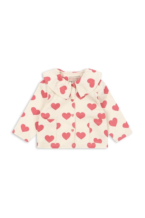Dětská bunda Konges Sløjd MAGOT COLLAR JACKET GOTS béžová barva, KS103364