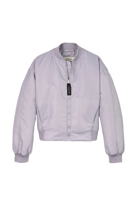 Calvin Klein Jeans geaca bomber pentru copii culoarea violet, IG0IG02956