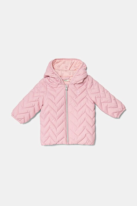 Bunda United Colors of Benetton ružová farba, 2WU0AN00W