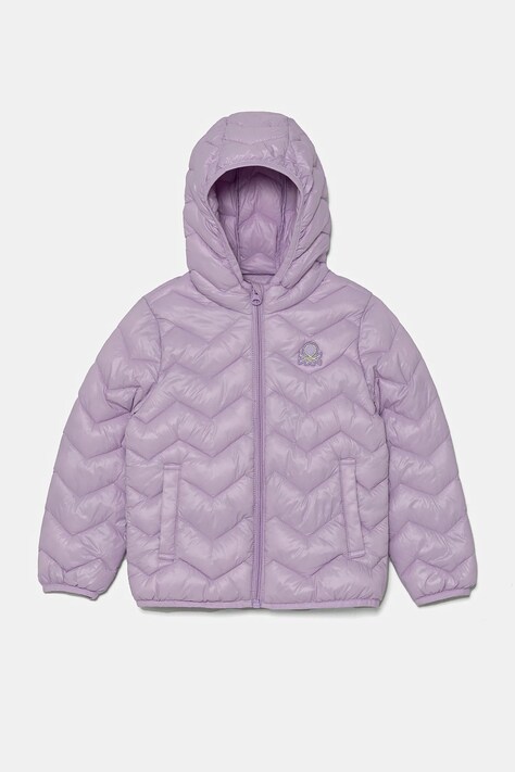 Detská bunda United Colors of Benetton fialová farba, 21INGN02Z