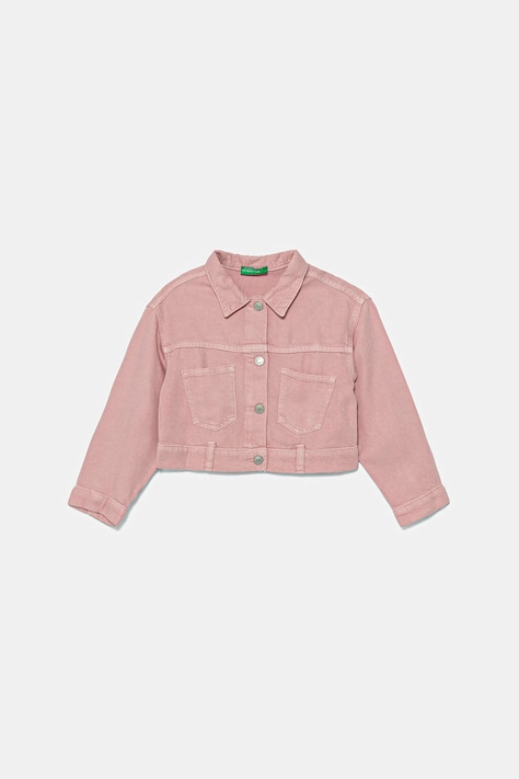 United Colors of Benetton kurtka dziecięca kolor różowy 21AQCN060