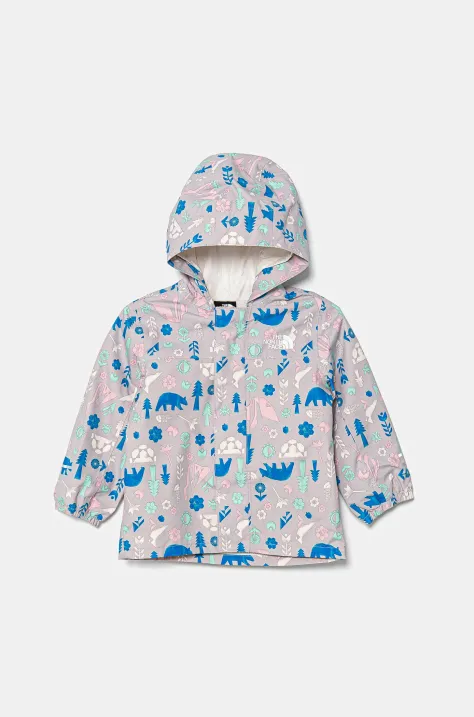 The North Face kurtka przeciwdeszczowa dziecięca BABY ANTORA RAIN JACKET kolor szary NF0A7ZZS5VJ1