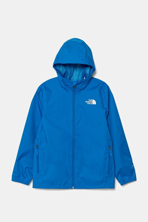 The North Face kurtka dziecięca TEEN ZIPLINE RAIN JACKET kolor niebieski NF0A8B7ZT4S1