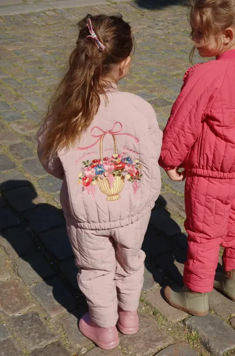 Konges Sløjd giacca bomber bambini JUNO BOMBER JACKET colore rosa KS102313