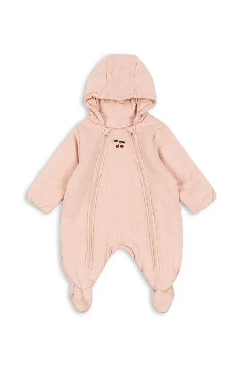 Ολόσωμη φόρμα μωρού Konges Sløjd MINNA PADDED ONESIE χρώμα: ροζ, KS102753