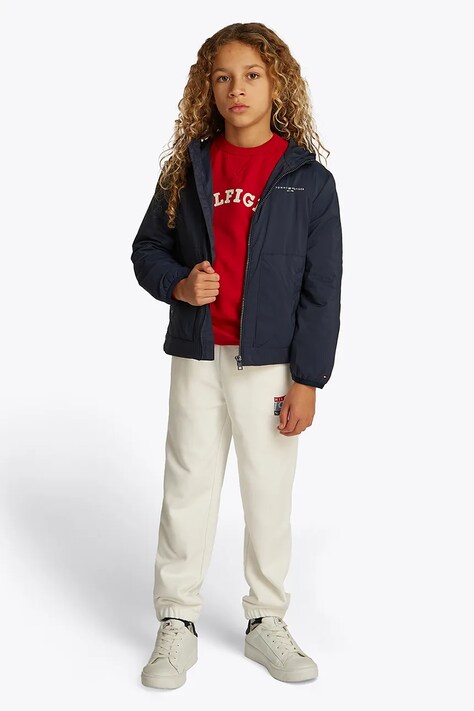 Tommy Hilfiger geacă copii culoarea albastru marin, KS0KS00628
