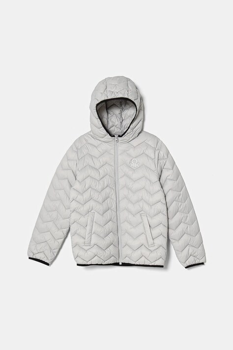 Otroška jakna United Colors of Benetton siva barva, 2TWDCN04V