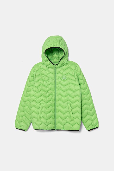 United Colors of Benetton geaca copii culoarea verde, 2TWDCN04V