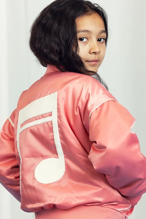 Mini Rodini geaca bomber pentru copii Note culoarea portocaliu, 2521010328