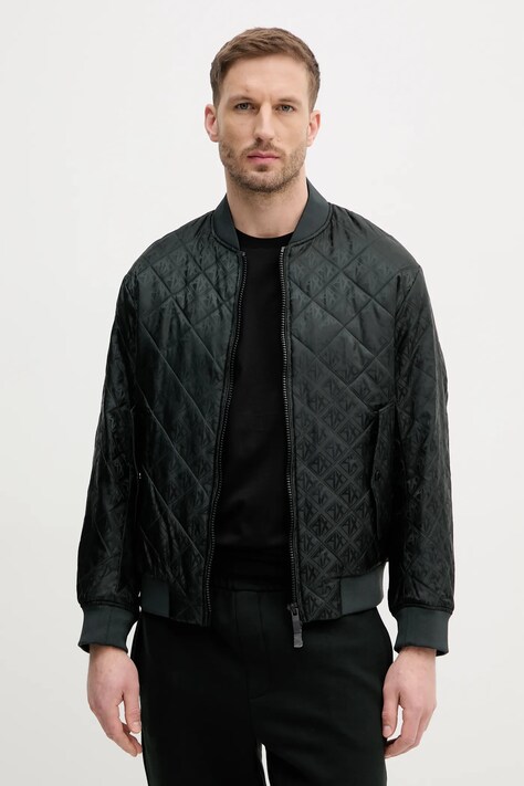 Armani Exchange geaca bomber culoarea verde, de tranzitie, XM000137 AF11895