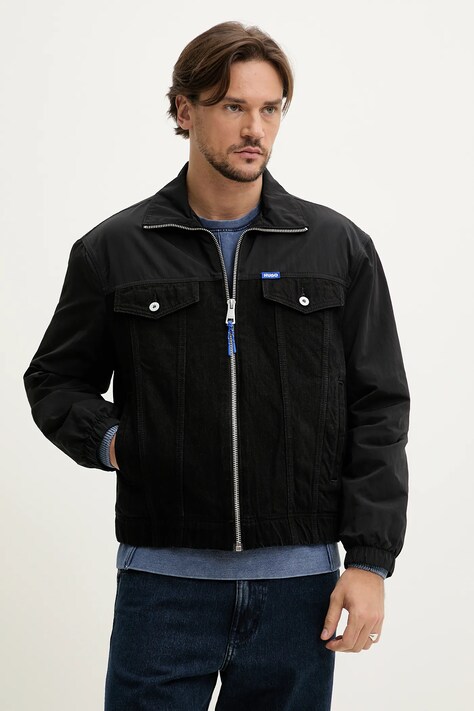 Bunda Hugo Blue černá barva, přechodná, 50530803