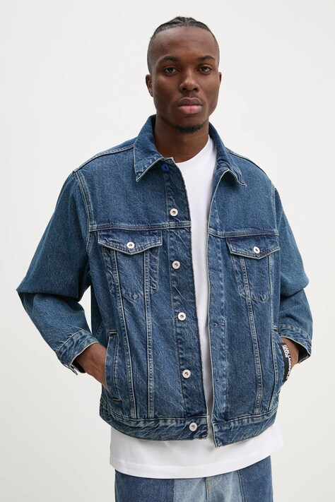 Karl Lagerfeld Jeans camasa jeans barbati, de tranzitie, A1M14017